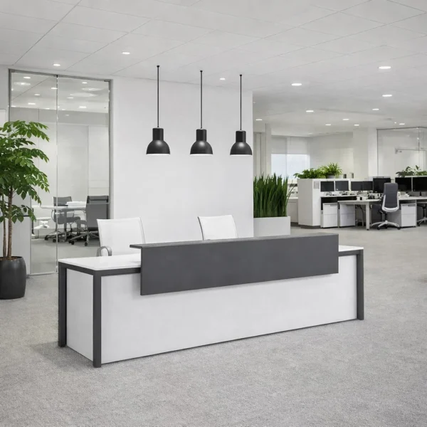 کانتر اداری ساجیران طوسی سفید