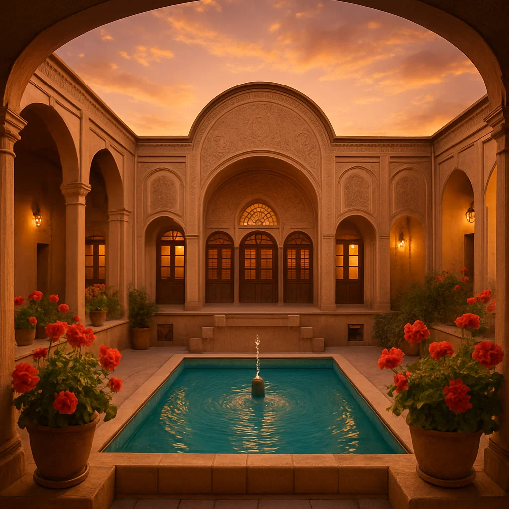طراحی حیاط خانه ایرانی