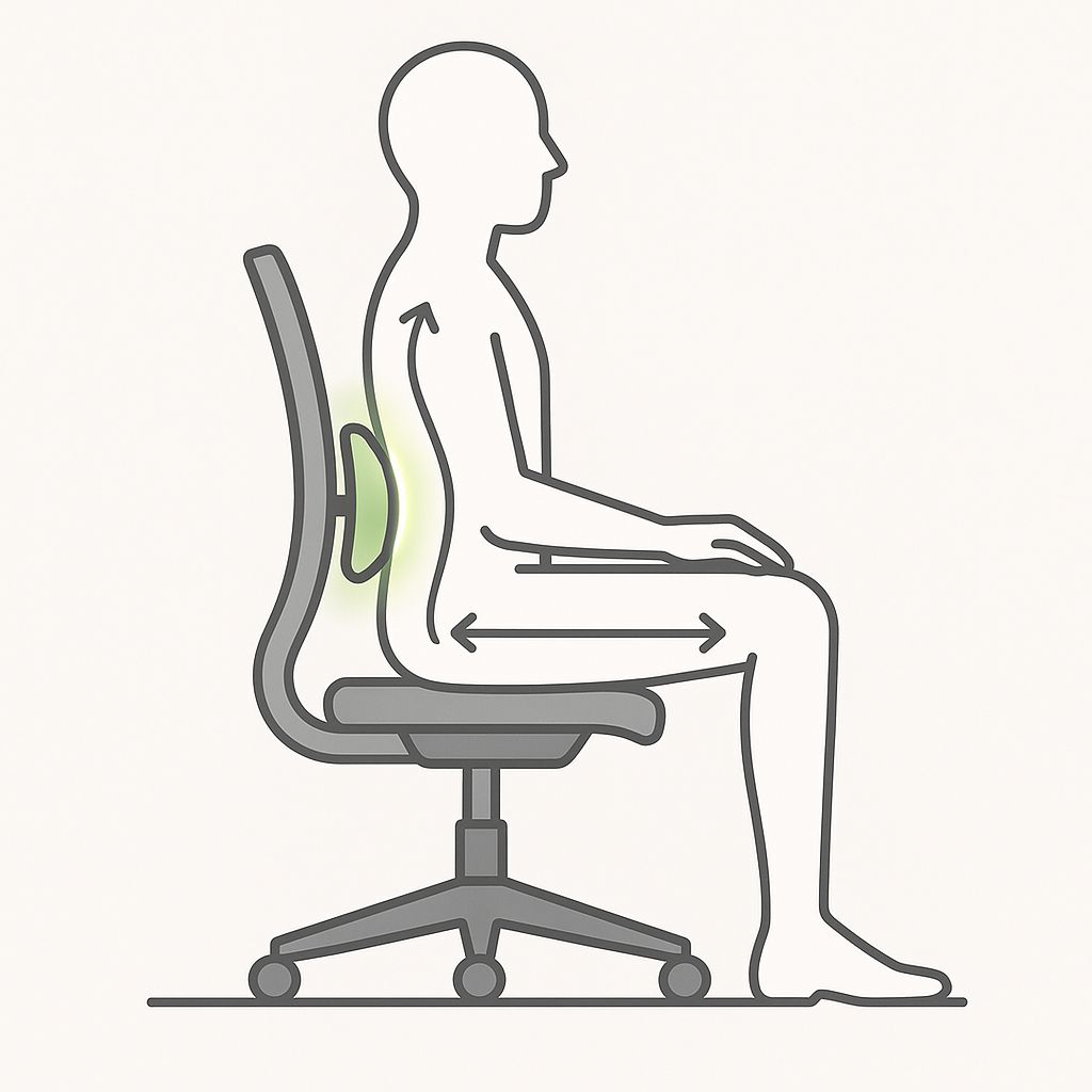 تنظیم پشتیبان کمر صندلی اداری