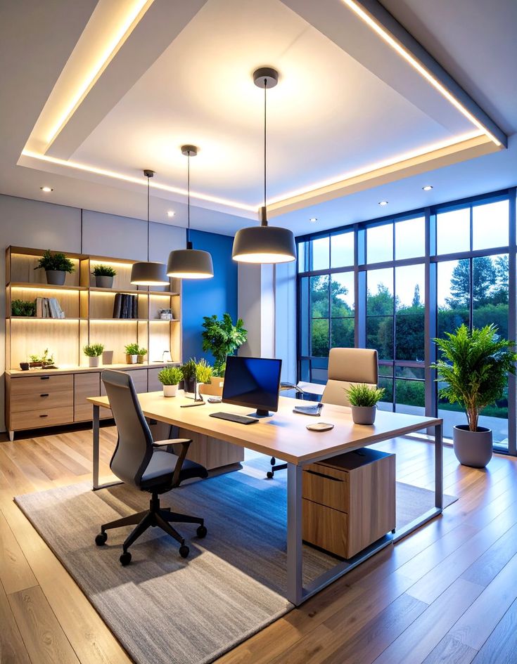 نورپردازی مناسب فضای اداری