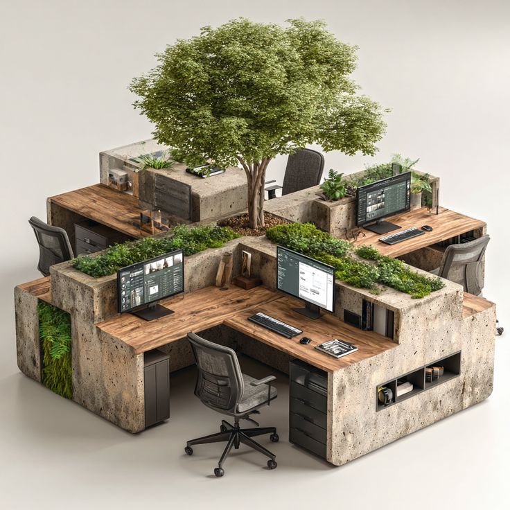 دکوراسیون اداری مدرن و رویکرد بیوفیلیک