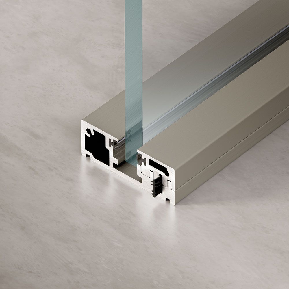 پروفیل پارتیشن شیشه ای تک جداره