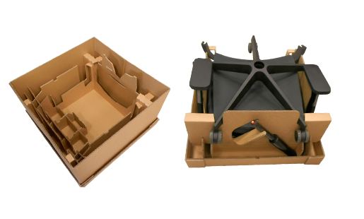 بستهبندی و آمادهسازی صندلی اداری برای ارسال