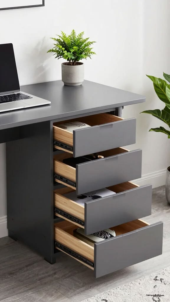 میزهای کارمندی با فایلینگ و کشوی یکپارچه