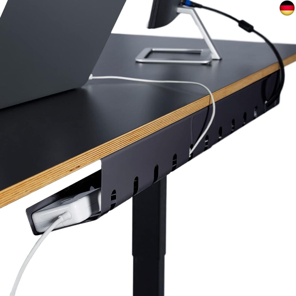 میز کارمندی با سیستم مدیریت کابل